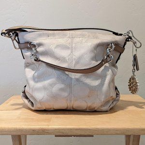 Coach Brooke Signature metallic canvas bag